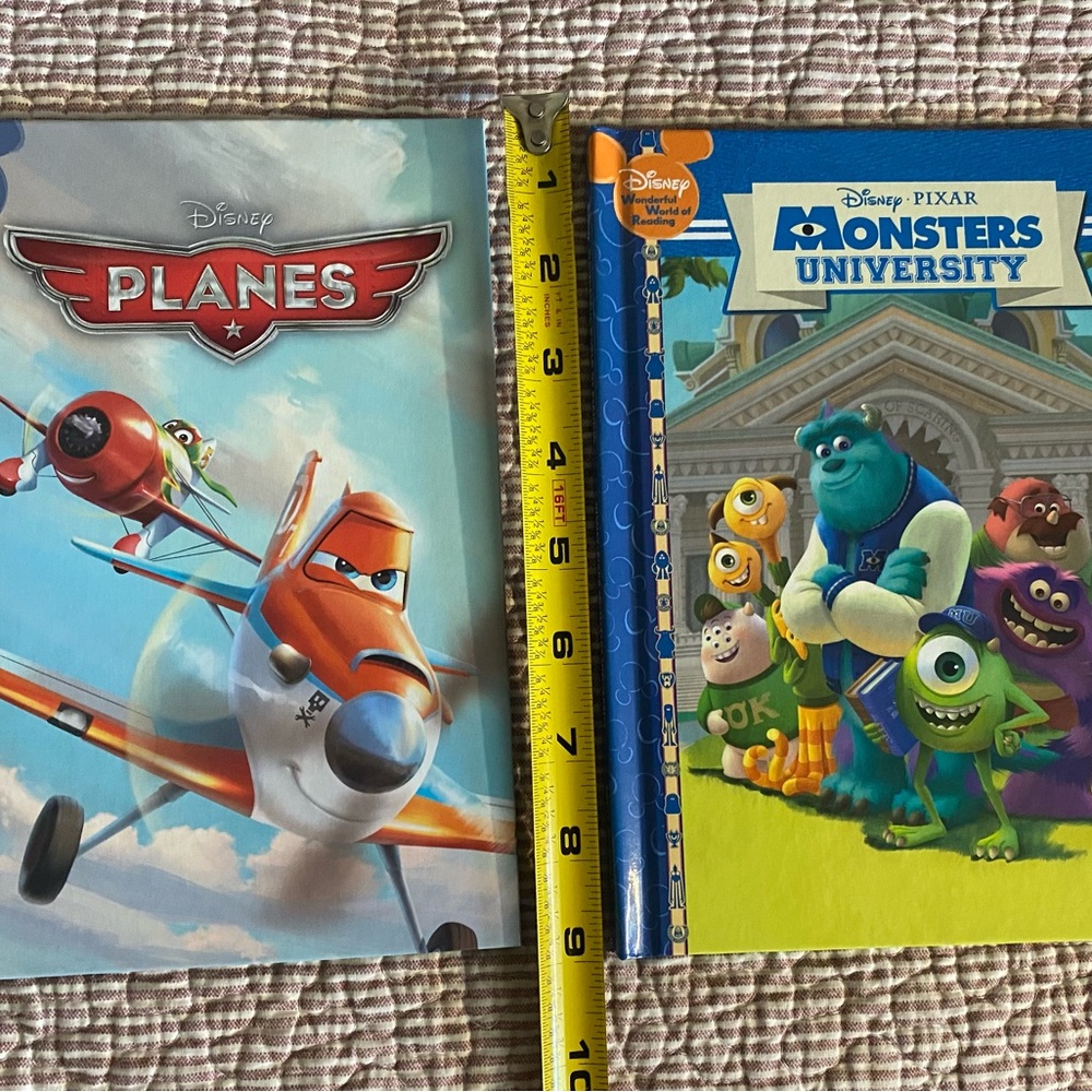 NWOT Set of two Disney books, monsters, University, and planes